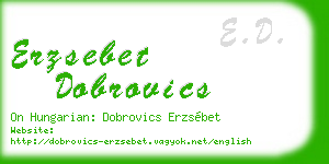 erzsebet dobrovics business card