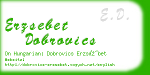 erzsebet dobrovics business card